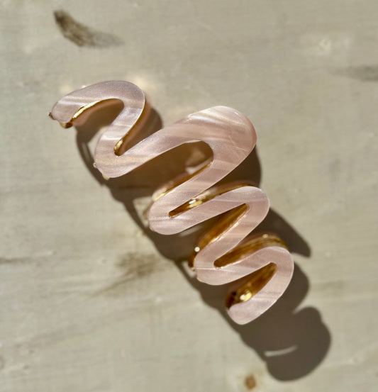 Pink Mermaid Metallic Large Hair Claw Clip