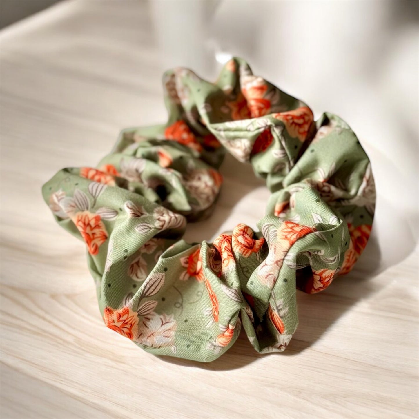 Floral Meadow 3-Pack Hair Scrunchies – Delicate Flower Detail