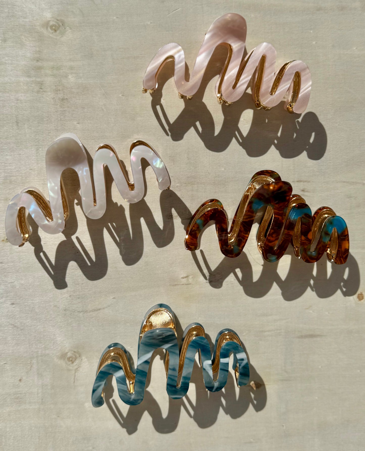Blue Mermaid Metallic Large Hair Claw Clip