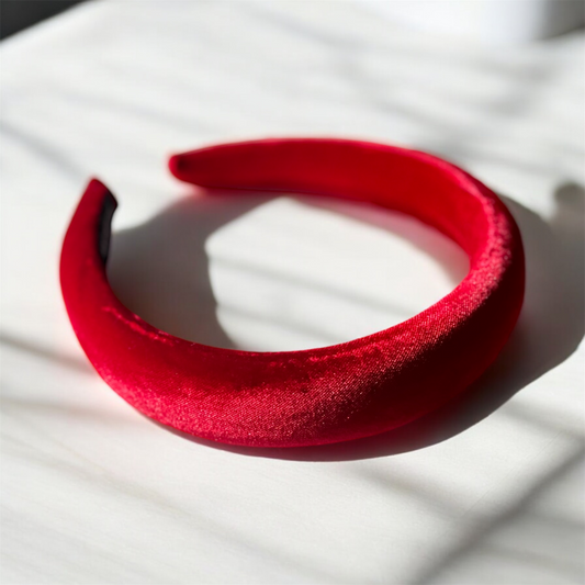 Luxury Red Velvet Headband – Chic & Comfortable Hair Accessory