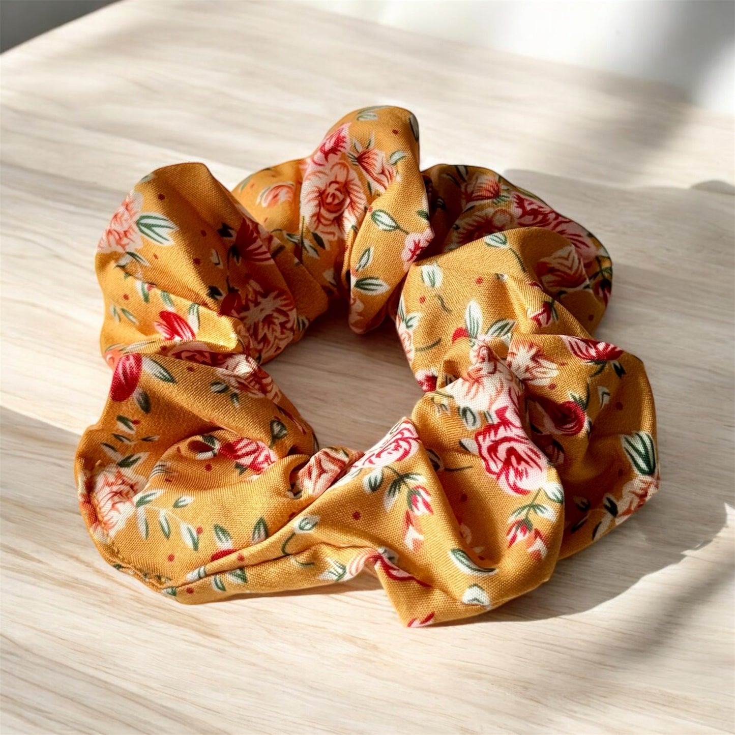 Floral Meadow 3-Pack Hair Scrunchies – Delicate Flower Detail