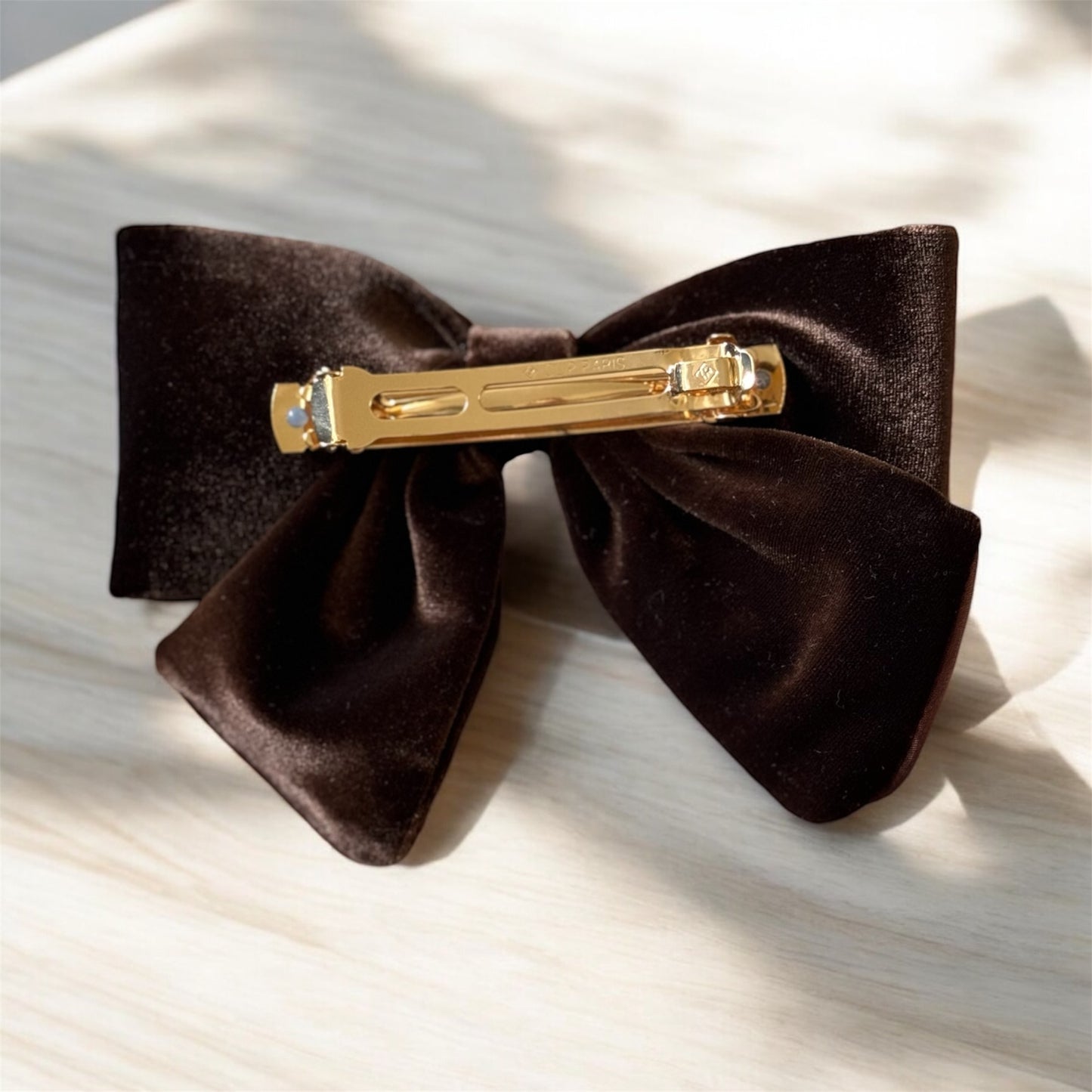 Brown Velvet Barrette Hair Clip: Classic & Sophisticated Hair Accessory