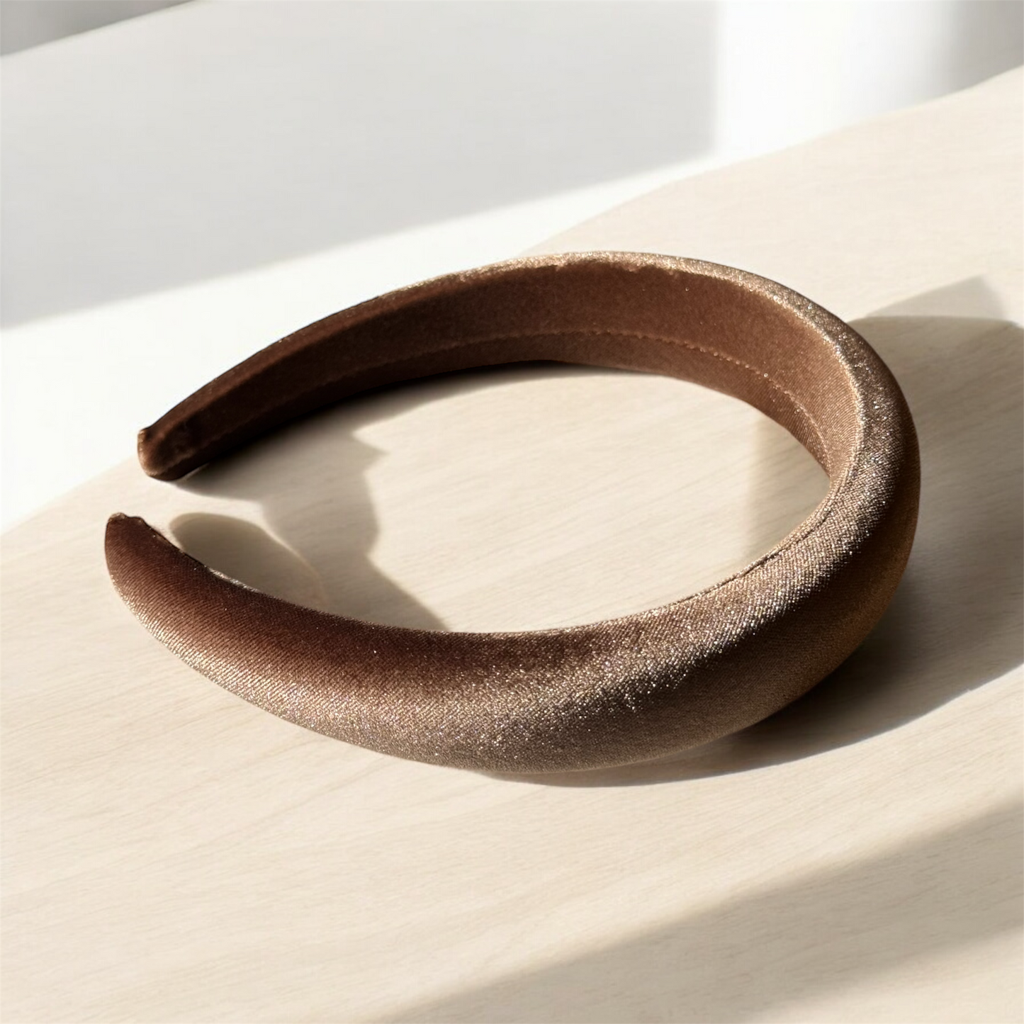 Brown Soft Velvet Headband: Elegant & Oozy Hair Accessory