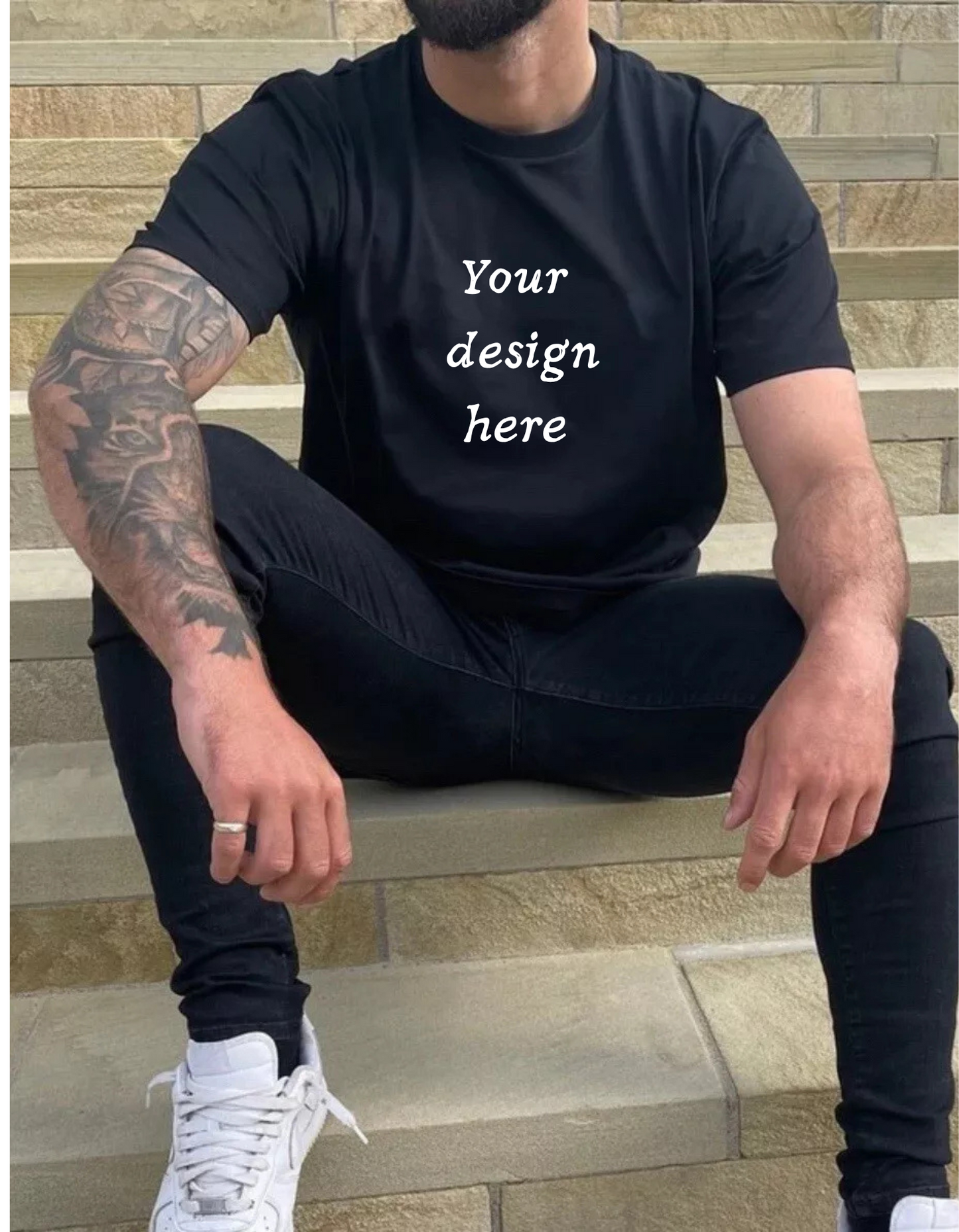 Custom design for him- 100% Cotton Men’s T-Shirt – Custom DTF Print